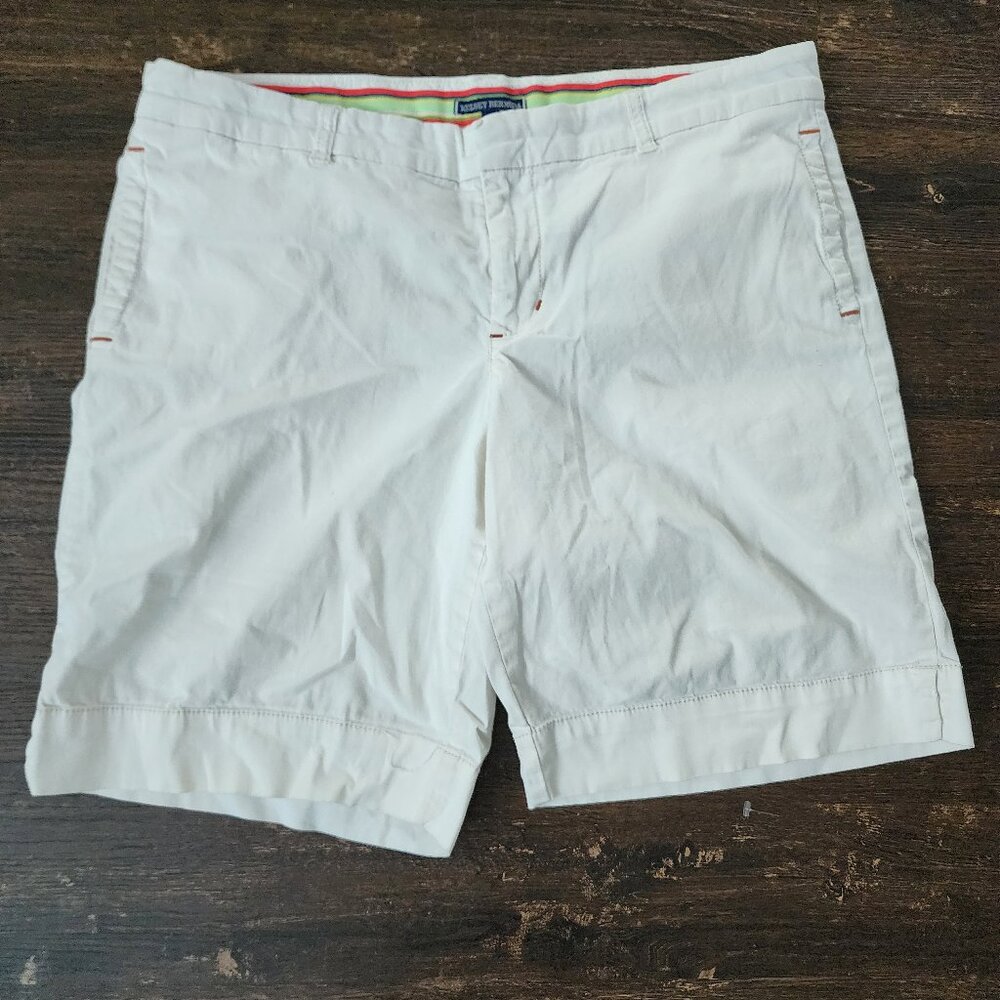 Polo Ralph Lauren Shorts Womens 32 White Kelsey Bermuda Flat Front Stretch Chino